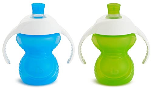 Click Lock Bite Proof Trainer Cup, Blue/Green, 7 Ounce, 2 Count