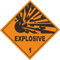 Indigos UG Aufkleber Dangerous substance labels Explosive 1 100mmx 100mm - KP294D