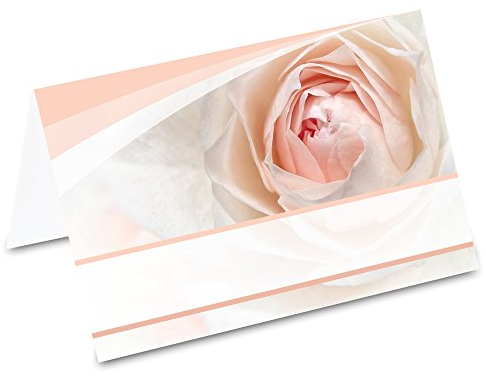 PRICARO Tischkarten Rose, 50 Stück