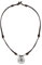 Beau Soleil Jewelry Lederkette Damen Collier mit Münzen Anhänger Tribal Coin (Braun)