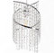Klass Home K9 Crystal Spiral Droplet Light Shade | Pendant, Lamp Shade | Ceiling Light Shade Chandeliers | Chrome Finish Light for Living Room | Bedroom | Kitchen
