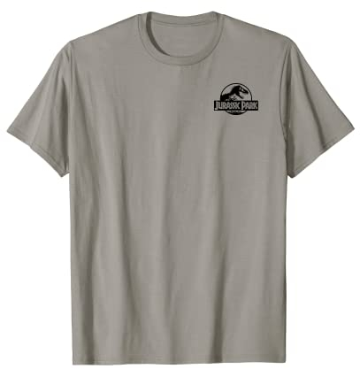 Jurassic Park Classic Black Left Chest Logo T-Shirt