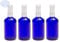 Aura 100ml BLUE GLASS Bottles with White ATOMISER Sprays - PACK of 4