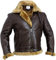 RAF Bomber Ginger Herren B3 Bomberjacke Aviator Echtes Shearling Bomber Schaffell Leder Jacke, Braun, M