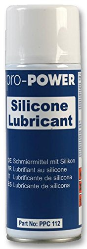 PRO POWER CHEMICALS Silicone Lubricant Spray 400ml Aerosol | 400ml silicone lubricant spray providing clean, non-staining lubrication and protection for plastics, rubber and more.