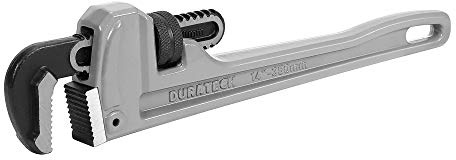 DURATECH 14-inch Heavy Duty Aluminum Straight Pipe Wrench, Adjustable Plumbing Wrench, Drop Forged, Exceed GGG standard