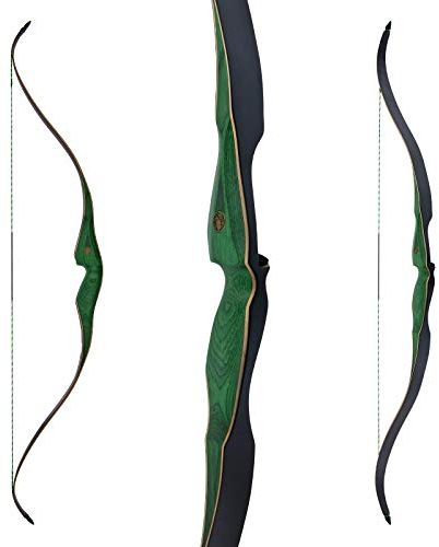 Jackalope Malachite 60 Zoll One Piece Recurvebogen 30-60 lbs Rechtshand (40 lbs)