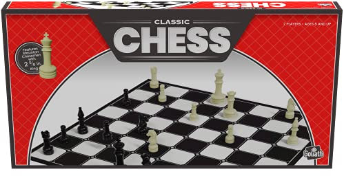 Goliath Games: Classic Chess Set | Traditional Board Games for Kids and Adults | For 2 Players Ages 6+, Black