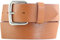Jeansgürtel aus Vollrindleder 5 cm | Leder-Gürtel für Damen Herren 50mm | Breiter Ledergürtel aus echtem Leder | Tabac 105cm