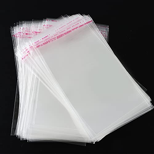 Lyaor 400 Stück 9x16cm OPP Tütchen Selbstklebend Plastiktüten Cellophantüten Klein Flachbeutel Transparent Weihnachten Tüten Klar Zellophantüten für Süßigkeiten Kekse Gebäck Schokolade