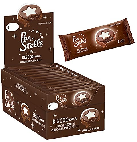 24 PACCHETTI DA 28 GR BISCOTTI PAN DI STELLE MULINO BIANCO BISCOCREMA ESPOSITORE