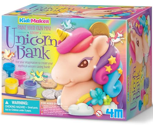 KidzMaker Paint Your Own Glitter Unicorn Bank