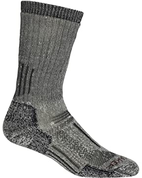 Icebreaker Merino Damen Mountaineer Mid Calf Socken, Jet Heather/Espresso, Medium