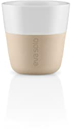 EVA SOLO | Espresso Becher | 80 ml | Gut zu halten durch Silikonbeschichtung | Spülmaschinenfest | Soft beige