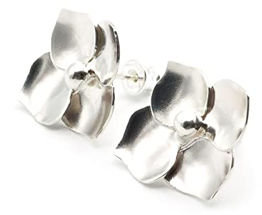 Hydrangea Flower Earrings in 925 Silver