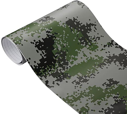 Huamengyuan Auto Vinyl Wrap Film Aufkleber,Auto Dekorativer Film Camouflage Camo Vinyl Wrap Aufkleber Auto Selbstklebende Folie Auto Blasenfreie Selbstklebende Folien,50 x 200 cm und 30 x 100 cm