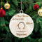 Personalisierte Waage Zeichen des Sternzeichens Baumschmuck Holz Baum Ornament Gravur Name Weihnachtskugel Geschenkkarte Einsatz für Familie und Freunde