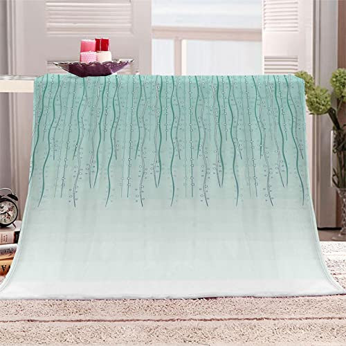 MYPALL superweich Flanelldecke Grün & Weide Kuscheldecke Flanell Mikrofaser Flanelldecke Super Soft Weiche 3D Drucken Warm Flauschige Decke TV-Decke Sofadecke oder Bettüberwurf 130 x 150cm