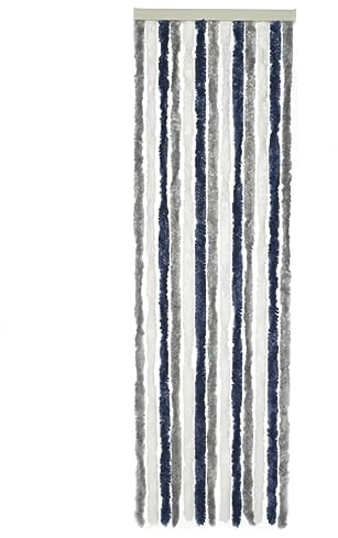 Revera Travellife Chenille Türvorhang, 56x185 cm, grau/weiß/blau
