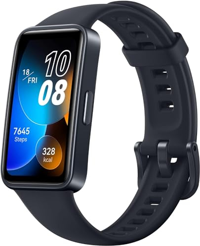 HUAWEI Band 8 Smart band, Leggero e Sottile, Monitoraggio scientifico del sonno, Batteria fino a 2 settimane, Compatibile con Android e iOS, 24/7 Monitoraggio della salute, Nero+AP52