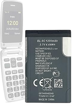 HIGHAKKU Replacement Battery RCB215 / RCB405 Compatible with Doro 405, Primo 215, 330GSM, HandleEasy 330, PhoneEasy 332 Mobile Phone Equivalent to BL-5C