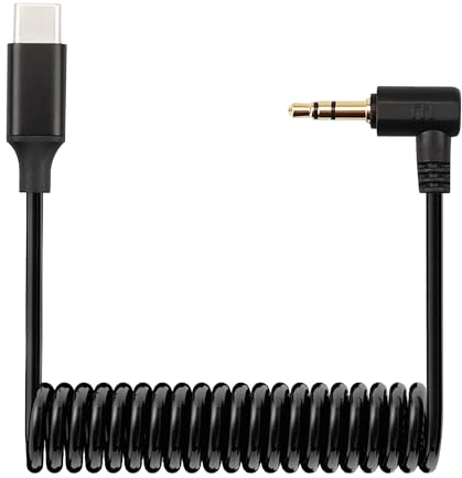 Xahpower Mikrofon Adapterkabel, 3,5mm Stecker auf USB-C Audio Kabel Kompatibel mit Rode Dji Moma Mikrofone Android Smartphone