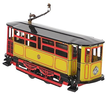 TOPBATHY Chariot en Métal À Remonter Jouet Éducatif De Style Vintage pour Enfants Jaune Vif