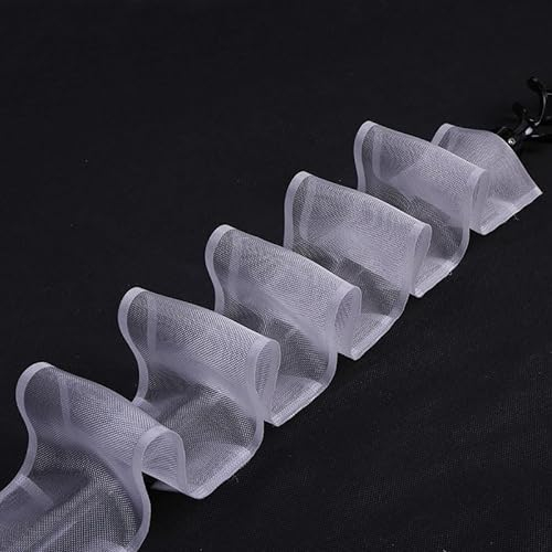 TMTGTS Gardinenband 10M*10CM Schlaufenband zum Nähen Vorhangband zum Aufnähen Transparent Verdeckte Vorhangband zum Aufnähen Stegband Gardinenband DIY Vorhang Schlaufenband Breit Nylon Stegband