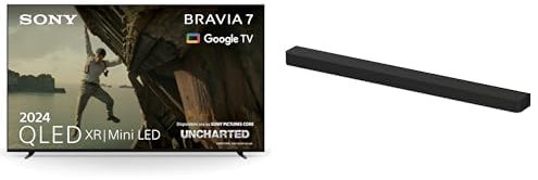 SONY BRAVIA 7 QLED (XR l Mini LED) 65 Pouces 4K HDR Google Smart TV (2024) et BRAVIA Theatre Bar 9