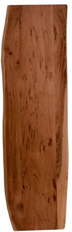 SAM Holzplatte Tonia 140x40 cm Akazie nussbaum Baumkante Tischplatte | Baumkanten-Platte, Akazienholz nussbaumfarben massiv, für Heimwerker, geeignet für Arbeitsplatten, Tische & Fensterbretter