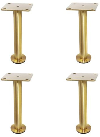 4 Stück Edelstahl-möbelbeine Metallschrank-schreibtischbeine, Für Küche, Tisch, Schrank, Regale,Gold-25cm