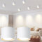 ZMH 2ER Aufbauspot Weiß LED Aufbaustrahler - Deckenspot Rund Deckenleuchte Aufbau Modern Aufputzleuchte Flach aus Aluminium Spot Deckenlampe klein inkl. Modul 5Wx2 Warmweiß für Küche Restaurant