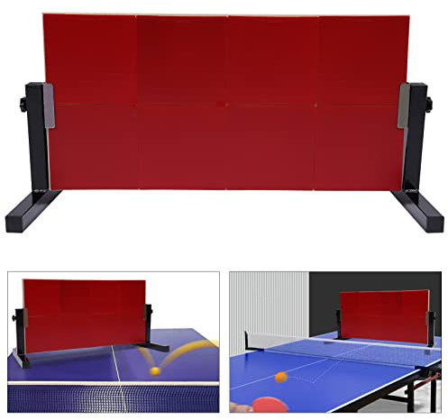 DSYOGX Table Tennis Rebound Board - Tavola da ping pong, con 8 tavole in gomma rossa, regolazione dell'angolo di 360°, tavola da ping pong, tavola return per casa, palestra, ufficio