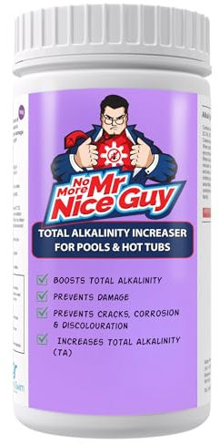 Gesamte Alkalinitätssteigerung für Pools, Whirlpools & Spas 1 kg – erhöht den TA pH-Wert – pH Plus pH Erhöhung pH Alkali Up – Total Alkalinity TA Control – No More Mr Nice Guy