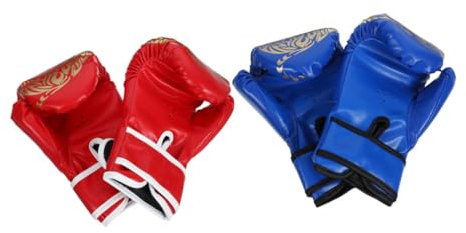 Milisten 2paare Kickboxhandschuhe Für Junge Mädchen Sparring-Boxhandschuhe Mit Pu-oberfläche Atmungsaktives Futter Und Verstellbarer Handgelenksmanschette Für Training Und Boxsack