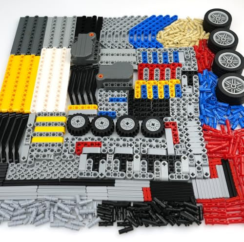 Technical ersatzteile, Technische Teile Sets, Pull Back Motor Kreuzstangen Achsen Pins Stecker Verbinder Liftarms,Stopper klein, kompatibel mit große Marke, Spielzeug für Kinder, Jungen und Mädchen