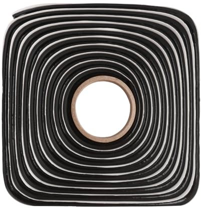 1 Roll Butyl Sealing Tape, Butyl Tape Waterproof Black 8 mm x 4 m Butyl Rubber Tape for Leaks, Sealing Sealing Tape, Self-Adhesive, Waterproof for Windows, Boats and Motorhomes with Box
