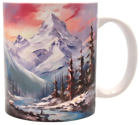 Tasse au design de paysage de montagne, la tasse idéale pour votre café parfait, tasse créative, tasses uniques pour des moments inoubliables