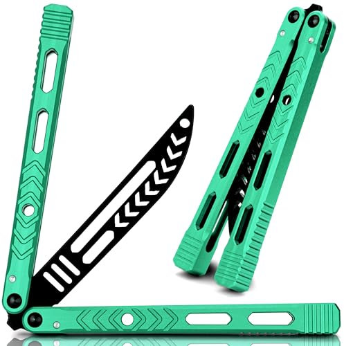 MAJESTY FOREST® Profi Butterfly Trainer C2 - Legales Balisong Messer zum Tricks lernen, aus Aluminium - Made with CNC - Trainingsmesser mit stumpfer Klinge