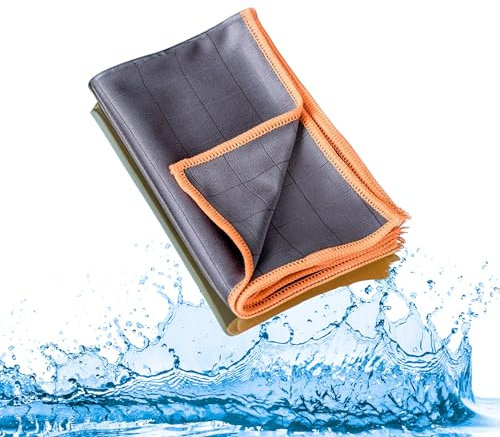 MAGIC WIPE® Glass Cleaning Cloth - 40 x 50 cm XXL Microfibre Cleaning Cloth - Streak & Lint Free Shine Cloth - High Absorbent Glass Cloth for Windows, Mirrors, Tables & Kitchen (1)