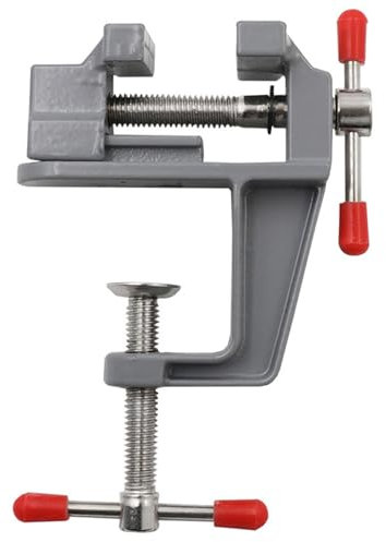 Bench Clamps,Abrazadera de Banco,Tornillo de Banco de Trabajo Pequeño,Tornillo de Banco de Mesa,Aluminium Alloy Vice,para Joyas, Modelismo, Modelado, Bricolaje, Pintura y Manualidades,para el Hogar