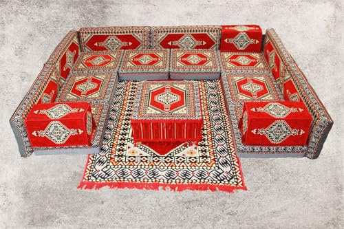 Generisch Arabisches Sofa, Orientalische Sitzkissen, Sark Kösesi, Majlis Sitz, Sitzkissen, Kelim, Orientalische Sitzsofa, Boden Sofa, Osmanlisches Sitz