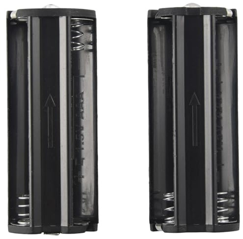 Uxsjakjsd 2Pcs Black Battery Holder for 3 x 1.5V AAA Batteries Flashlight Torch