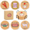 Friends Merchandise - Friends Coasters Set of 6, Cork Coasters for Drinks, Friend Drinks Coaster with Holder, Friend TV Show Gifts for Women, Cute Coaster for Coffee Table, Friend TV Show Decor