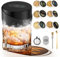 Elektrischer Cocktail Smoker Kit, USB-C wiederaufladbar Whisky Smoker Set, altmodisches Whiskey Räucherset mit 6 Holzchips, Cocktail Zubehör für Whiskey und Bourbon, für Vater, Cocktail-Liebhaber