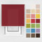 Estika Tenda a rullo con foratura - 80 x 150 cm - Colore: Marsala rossa, per montaggio a soffitto e a parete, 25 colori, adatta per interni, protezione visiva per finestre e porte del balcone