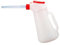 F Fityle Contenedor de Aceite con Tapa y medidor para Motocicleta, 1.2l