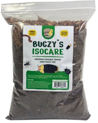 Isocare Bioaktives Terrarium-Substrat-Mix 4 Quart Vivarium-Substrat für Isopoden, Reptilien, Amphibien, Springschwänze, natürliche nährstoffreiche Mischung