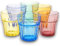 KORAT Set 6 Bicchieri Tumbler in Vetro Colorato 360 ml e 300 ml Alta Qualità, Stile Moderno, Resistenti e Impilabili Lavabili in Lavastoviglie Bicchieri Acqua, Estate (Set Mariana)