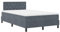 vidaXL Stylisches Samt-Bettgestell für Erwachsene 120X190 cm Dunkelgrau Polster Small Double Unterstützende Sperrholzlatten Modernes Schlafzimmermöbel Basis Bettgestell